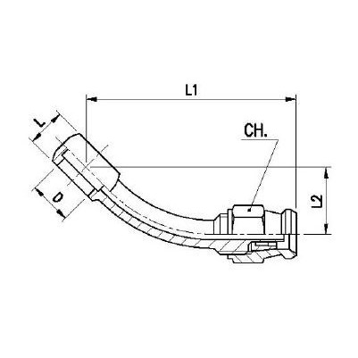 RE-USABLE FITTINGS FOR BRAKE HOSE OA45RN