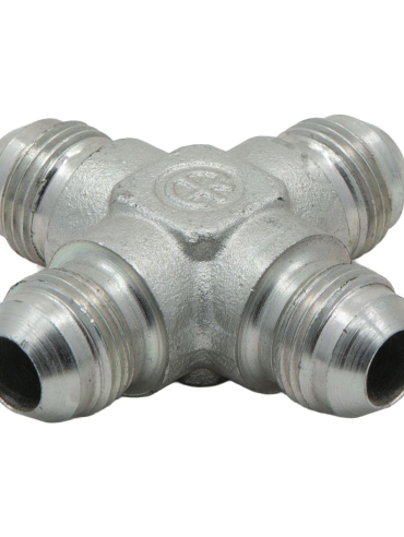 hydraulic-hose-fitting-cross-zinc-plated-steel-inch-unf-iso-din-male-male-5490