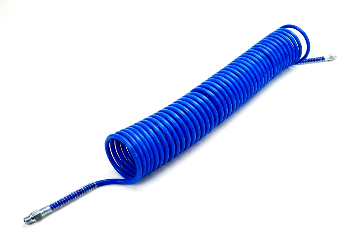 SPIRALNA CEV IZ POLIAMIDA RILSAN PA11 Z RAVNIMI KONCI ZA TOVORNA VOZILA